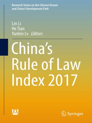 cover image of China's Rule of Law Index 2017